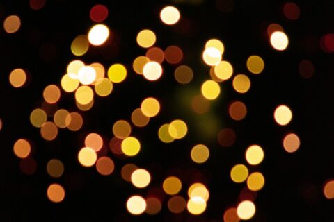 yellow and red bokeh lights