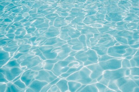 rippling crystal blue water