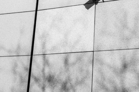 Security camera mounted on a modern building exterior
